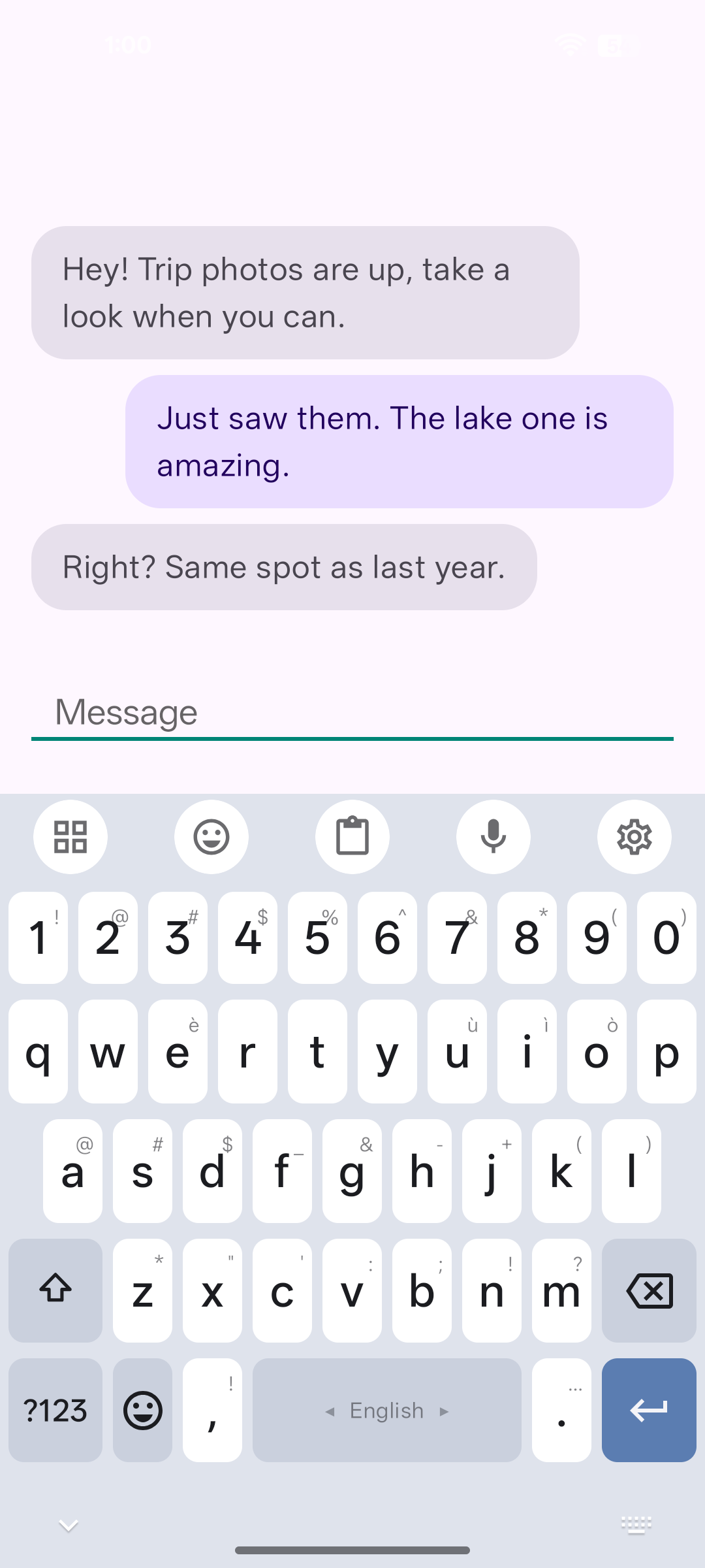 Light theme, tinted background