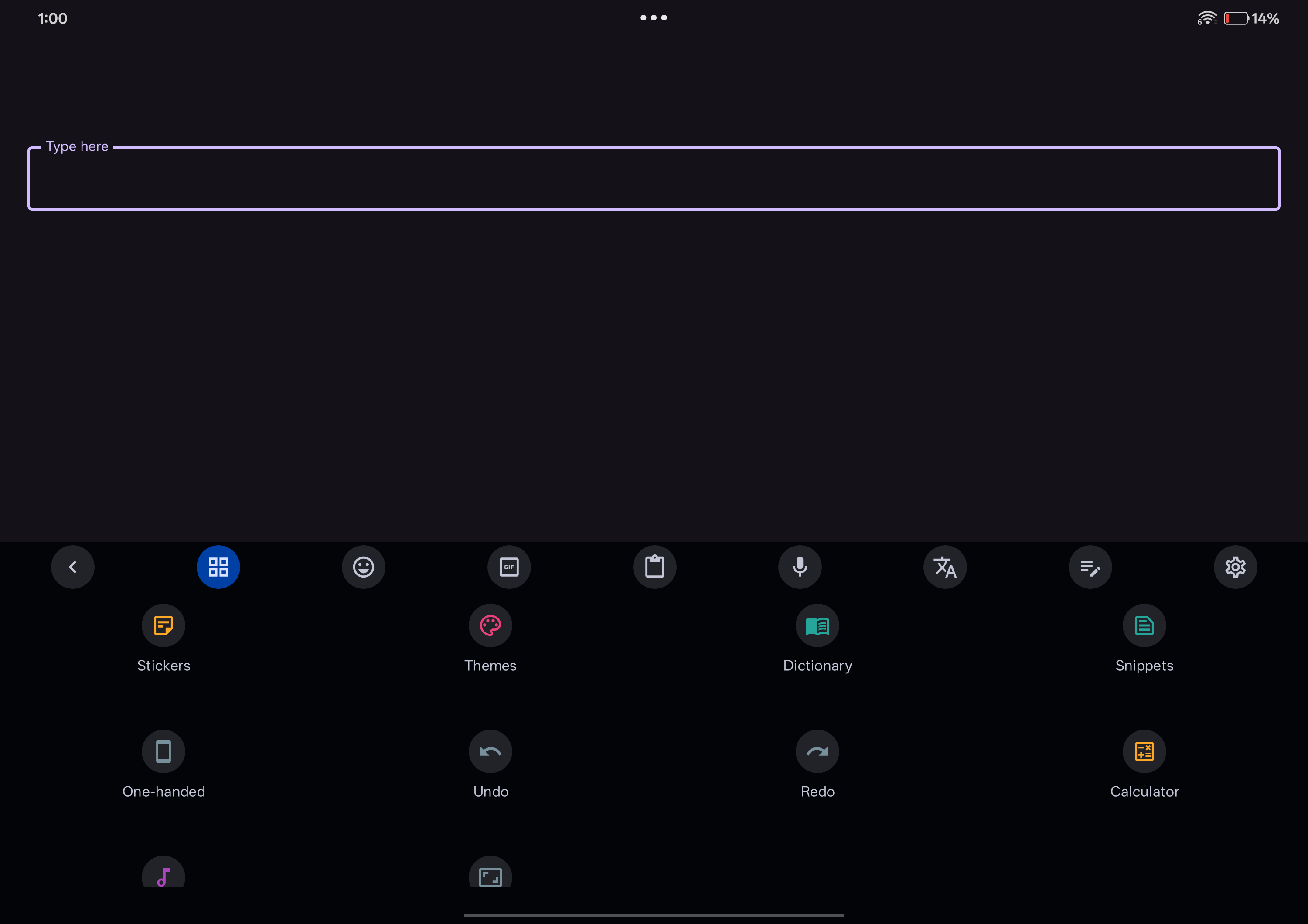 The tools panel
